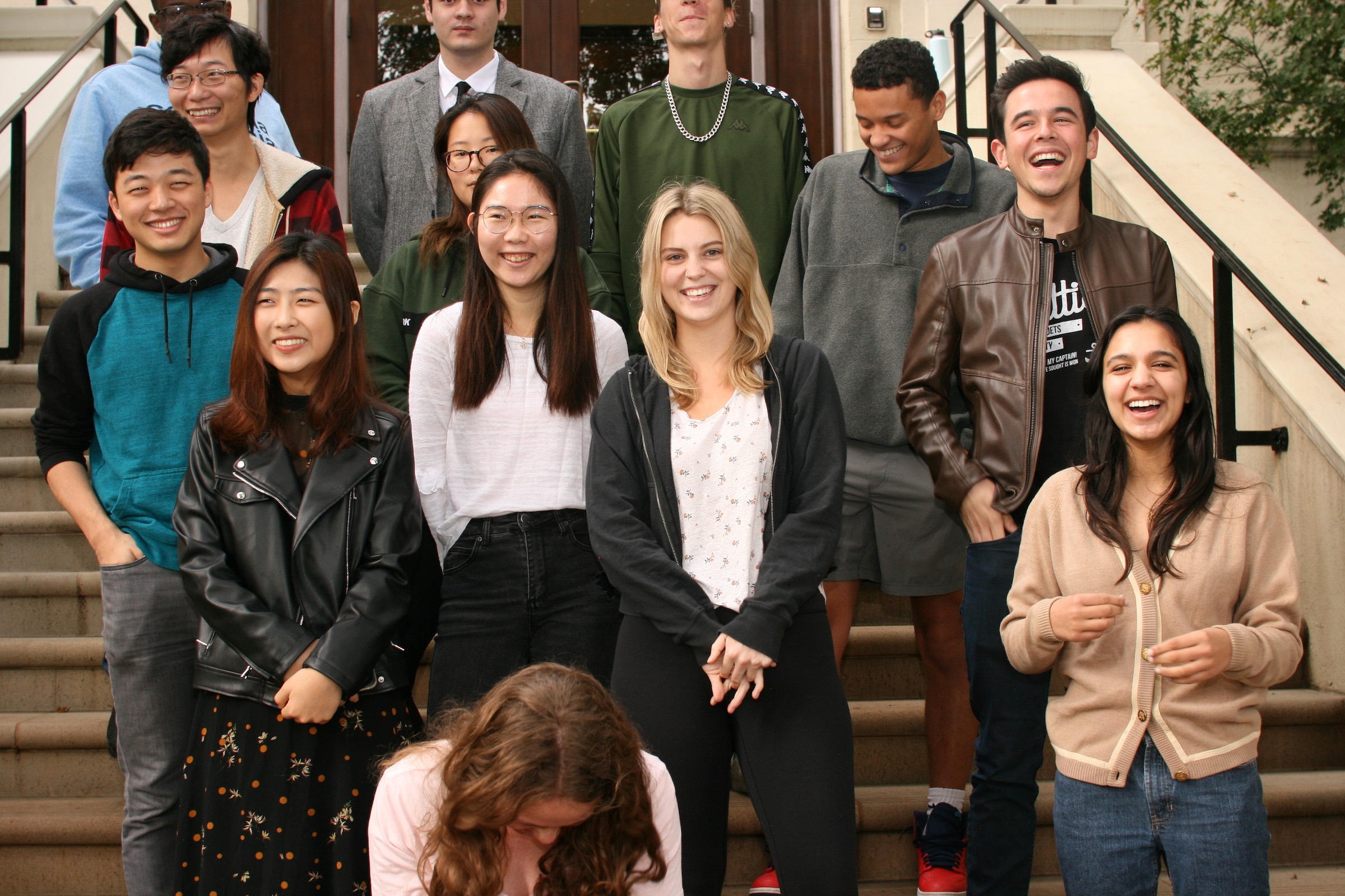 students laughing